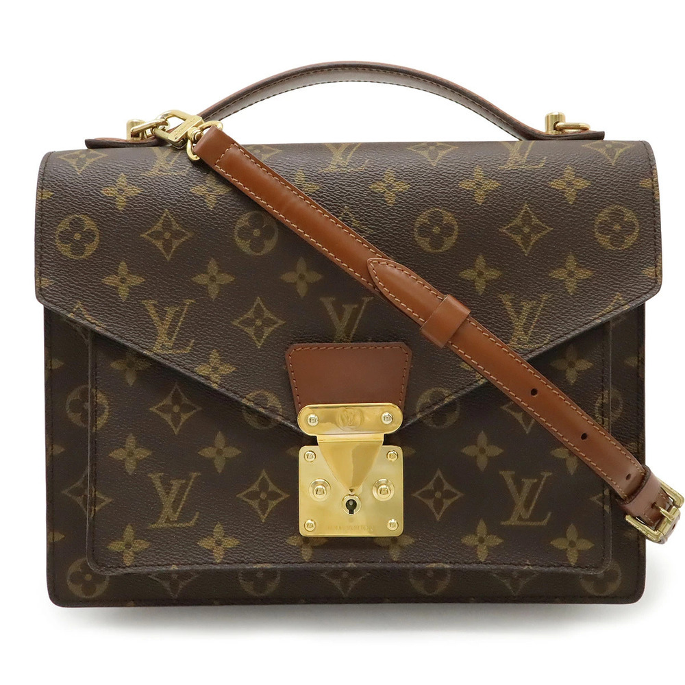 LOUIS VUITTON Monogram Monceau Shoulder Bag Handbag Business Shoulder